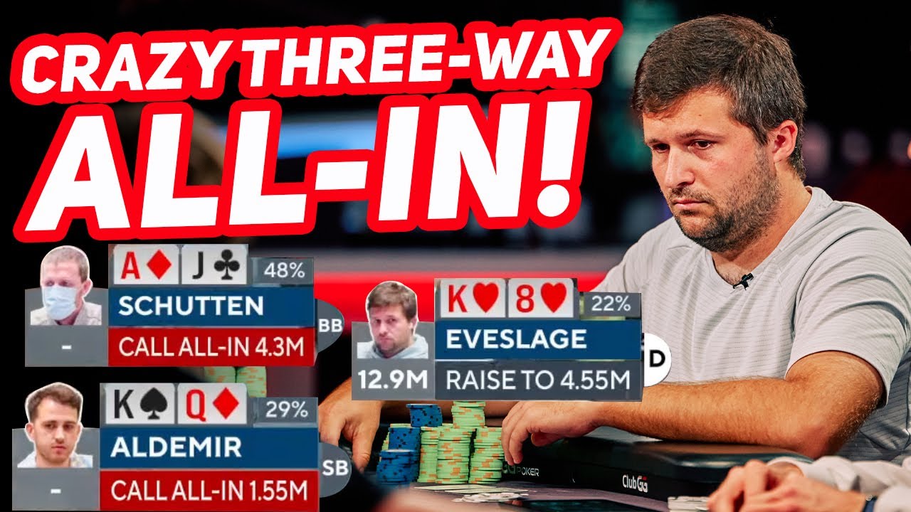 Crazy Poker Hand at World Series of Poker Final Table with $1.400,000 First Prize!